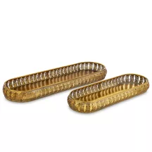 Barokk stílusú tálca szett, Arany