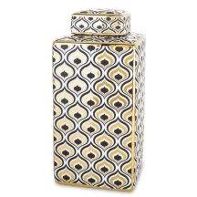 Art Deco kerámia tároló, Arany