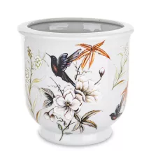 Nature mintás kaspó, Fehér