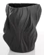 Organic design váza, Fekete