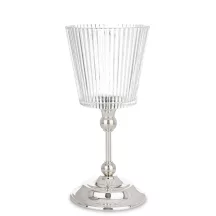 Silver üveg mécsestartó, Ezüst