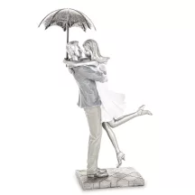 Szerelmes pár az esőben szobor, Ezüst