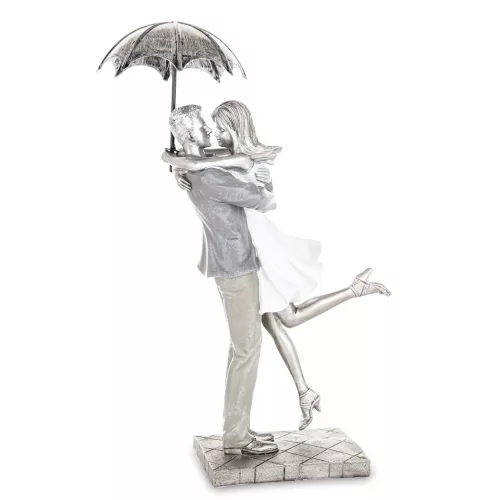 Szerelmes pár az esőben szobor, Ezüst