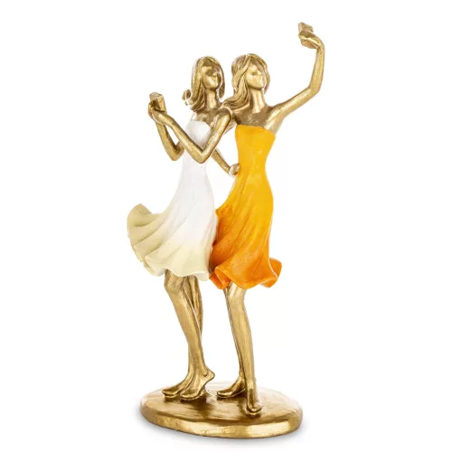 Szelfiző lányok szobor, Arany