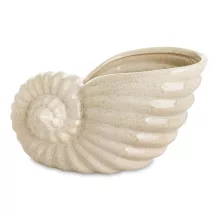 Kagyló formájú kaspó, Bézs