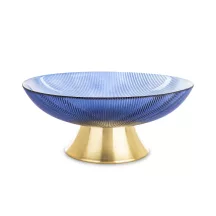 Üveg kínálótál, Kék