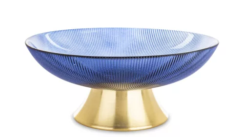 Üveg kínálótál, Kék