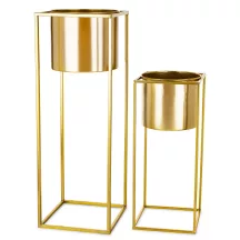 Elegáns virágtartó állvány szett, Arany