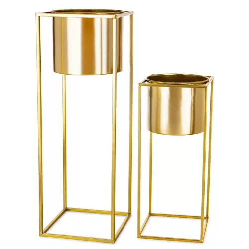 Elegáns virágtartó állvány szett, Arany