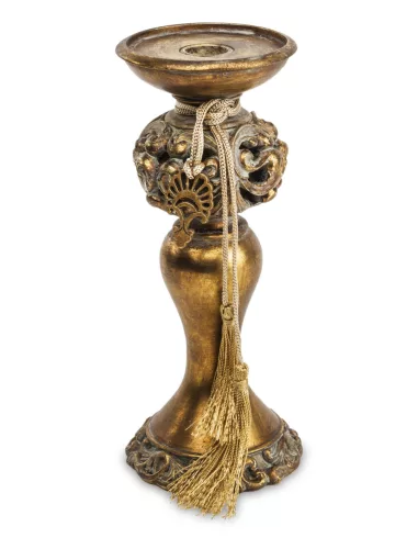 Barokk stílusú gyertyatartó, Bronz