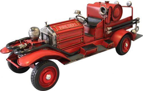 Old Timer tűzoltó autó dísz, Piros