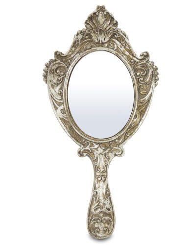 Barokk stílusú kézi tükör, Ezüst