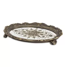 Barokk stílusú dísztálca, Bronz