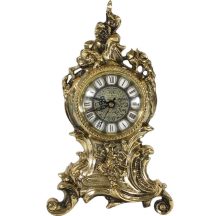 Barokk stílusú díszes asztali óra, Arany