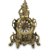 Barokk stílusú díszes asztali óra, Arany