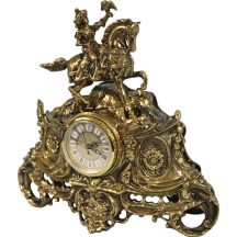 Barokk stílusú díszes asztali óra, Arany